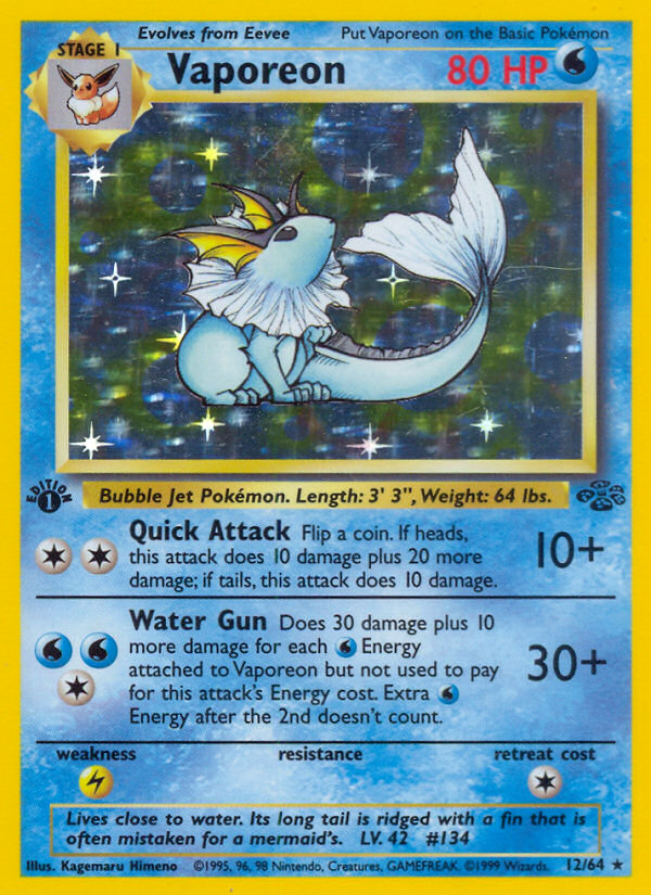 Vaporeon - Jungle (Holo Rare) [JU-12]
