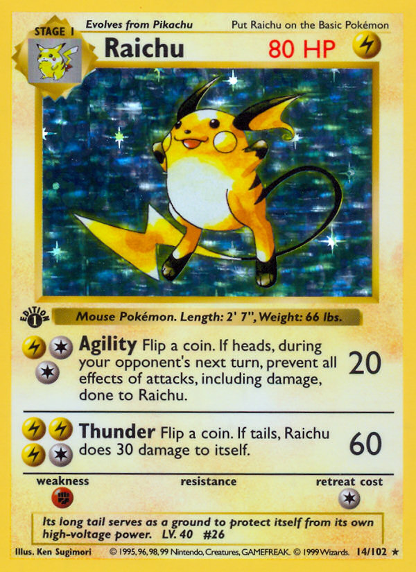 Raichu - Base Set (Holo Rare) [BS-14]
