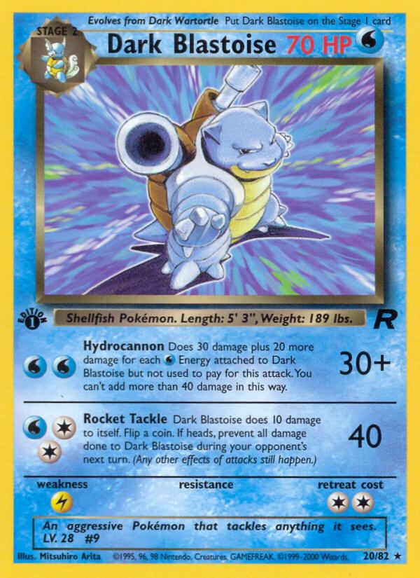 Dark Blastoise - Team Rocket (Rare) [TR-20]