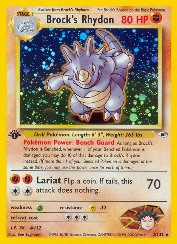 Brock's Rhydon - Gym Heroes (Holo Rare) [GH-2]