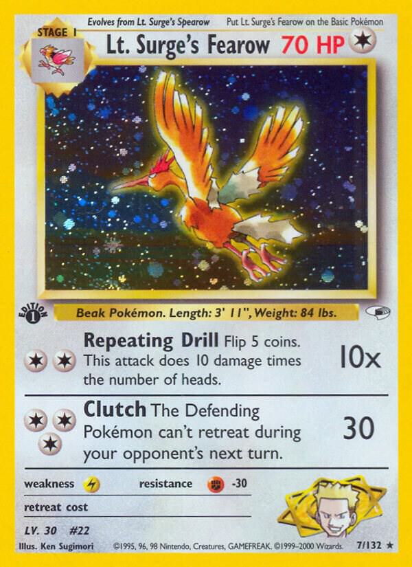 Lt. Surge's Fearow - Gym Heroes (Holo Rare) [GH-7]