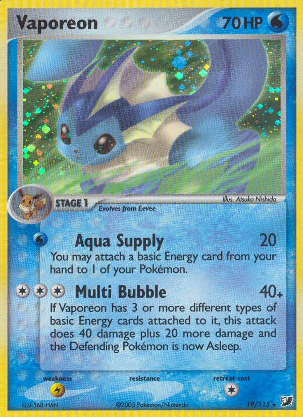 Vaporeon - EX Unseen Forces (Holo Rare) [UF-19]