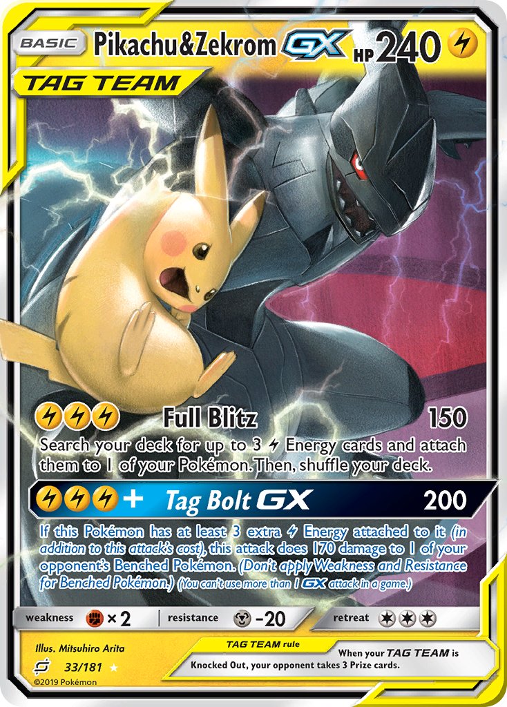 Pikachu & Zekrom GX - Team Up (Ultra Rare) [TEU-33]
