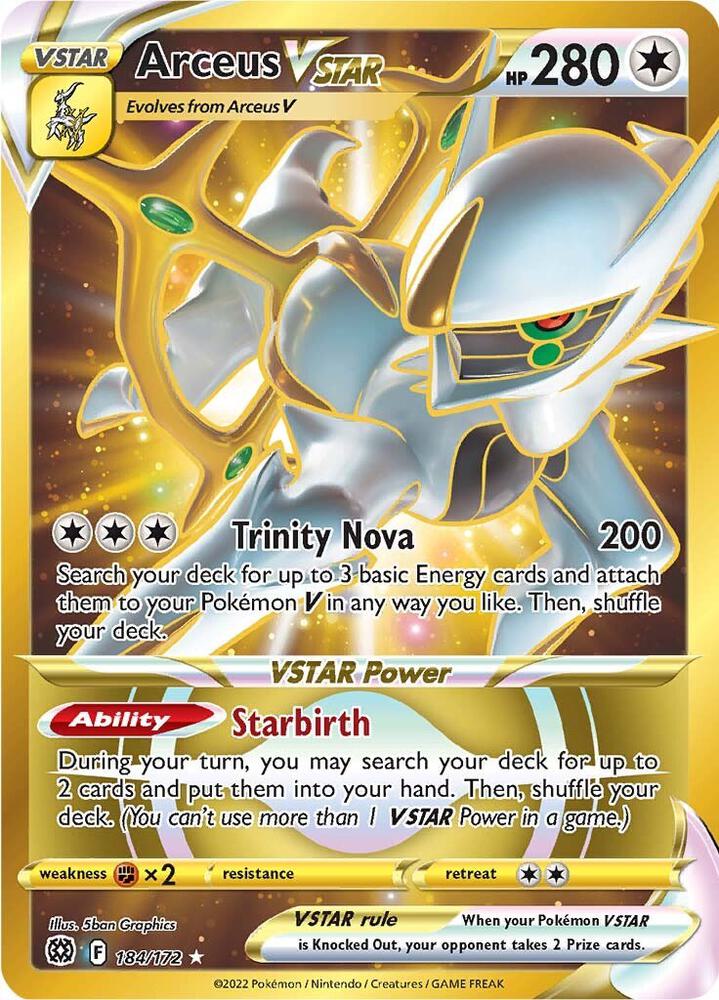 Arceus VSTAR - Brilliant Stars (Secret Rare) [BRS-184]