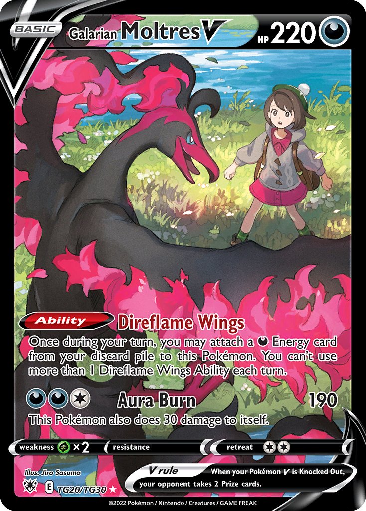 Galarian Moltres V - Astral Radiance (Ultra Rare) [ASR-TG20]