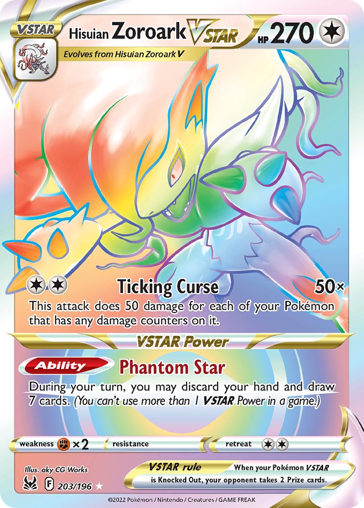 Hisuian Zoroark VSTAR - Lost Origin (Secret Rare) [LOR-203]
