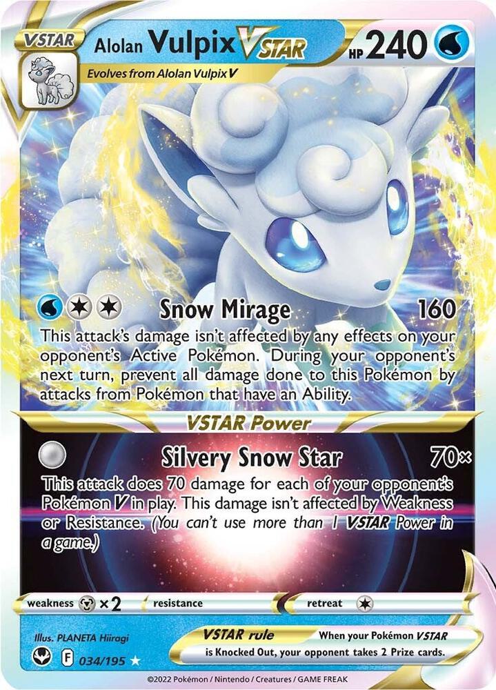 Alolan Vulpix VSTAR - Silver Tempest (Ultra Rare) [SIT-034]