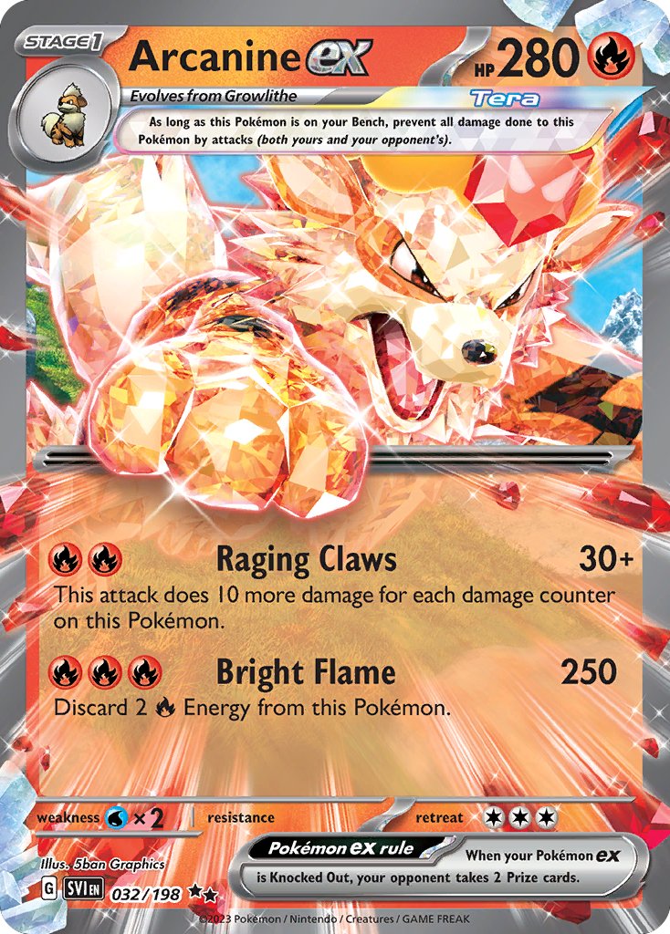 Arcanine ex - Scarlet & Violet (Double Rare) [SVI-032]