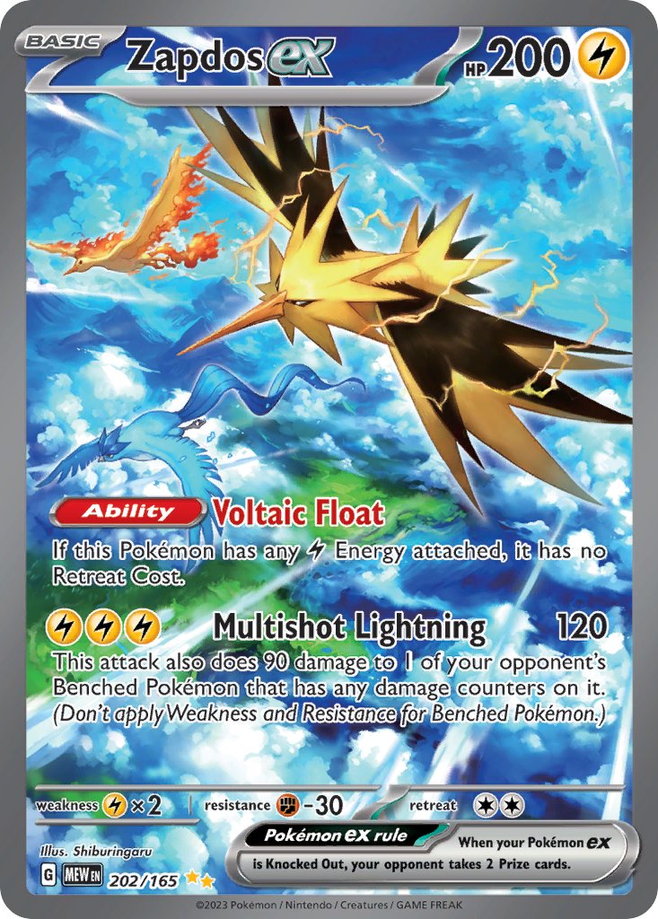 Zapdos ex - 151 (Special Illustration Rare) [MEW-202]