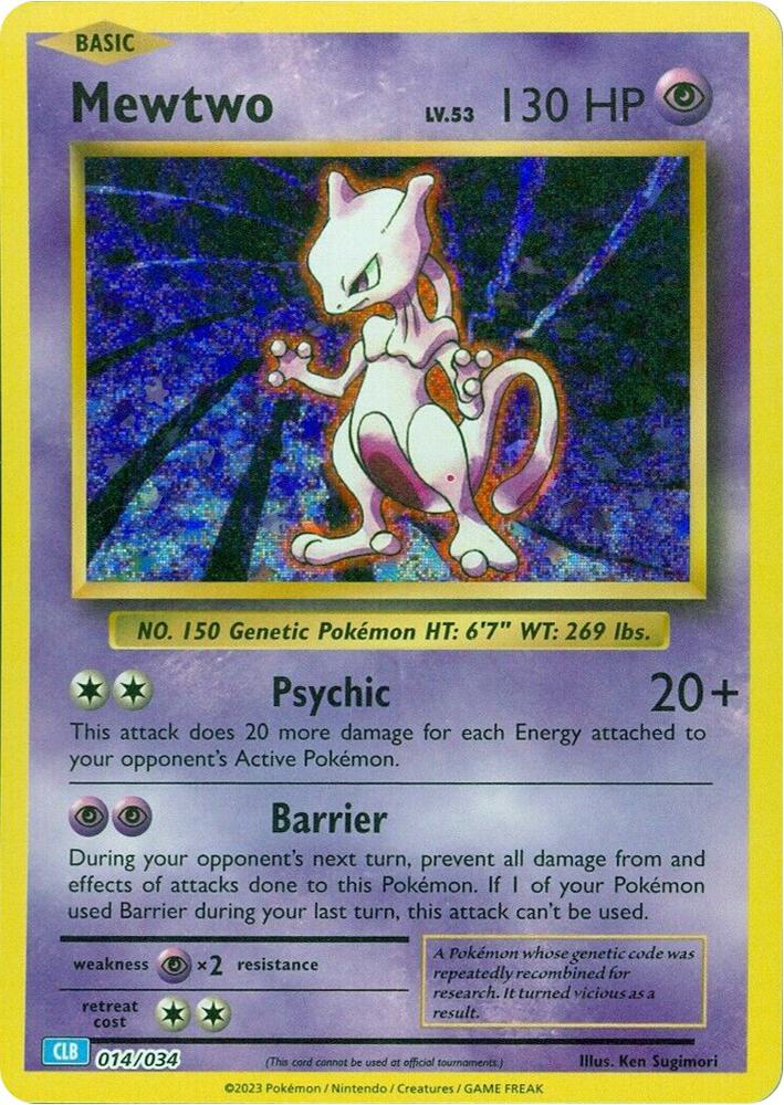 Mewtwo - Pokémon Trading Card Game Classic: Blastoise & Suicune ex Deck (Fixed) [CLB-014]