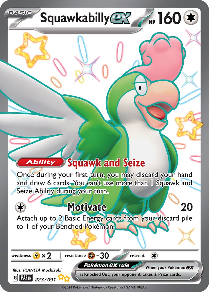 Squawkabilly ex - Paldean Fates (Shiny Ultra Rare) [PAF-223]
