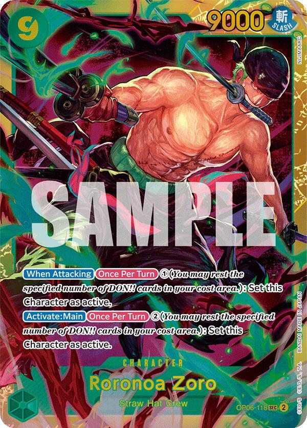 Roronoa Zoro (OP06-118) (V.1) - Wings of the Captain (Secret Rare) [OP06-118]