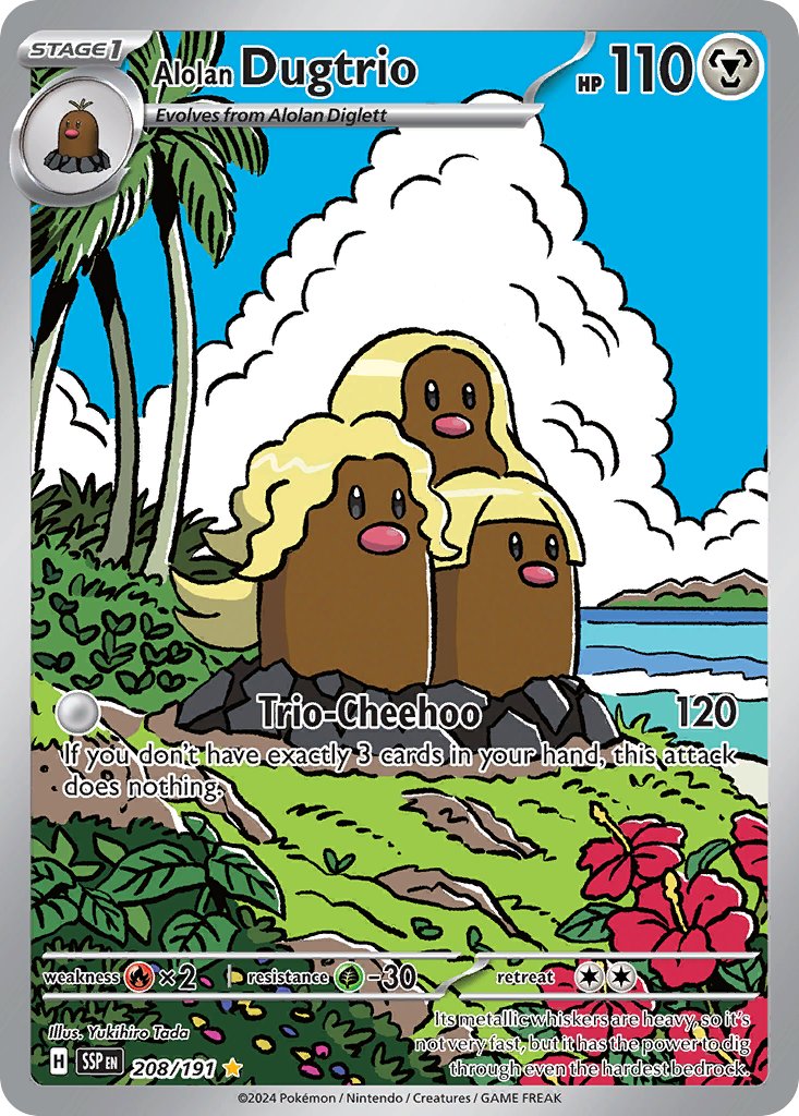 Alolan Dugtrio - Surging Sparks (Illustration Rare) [SSP-208]