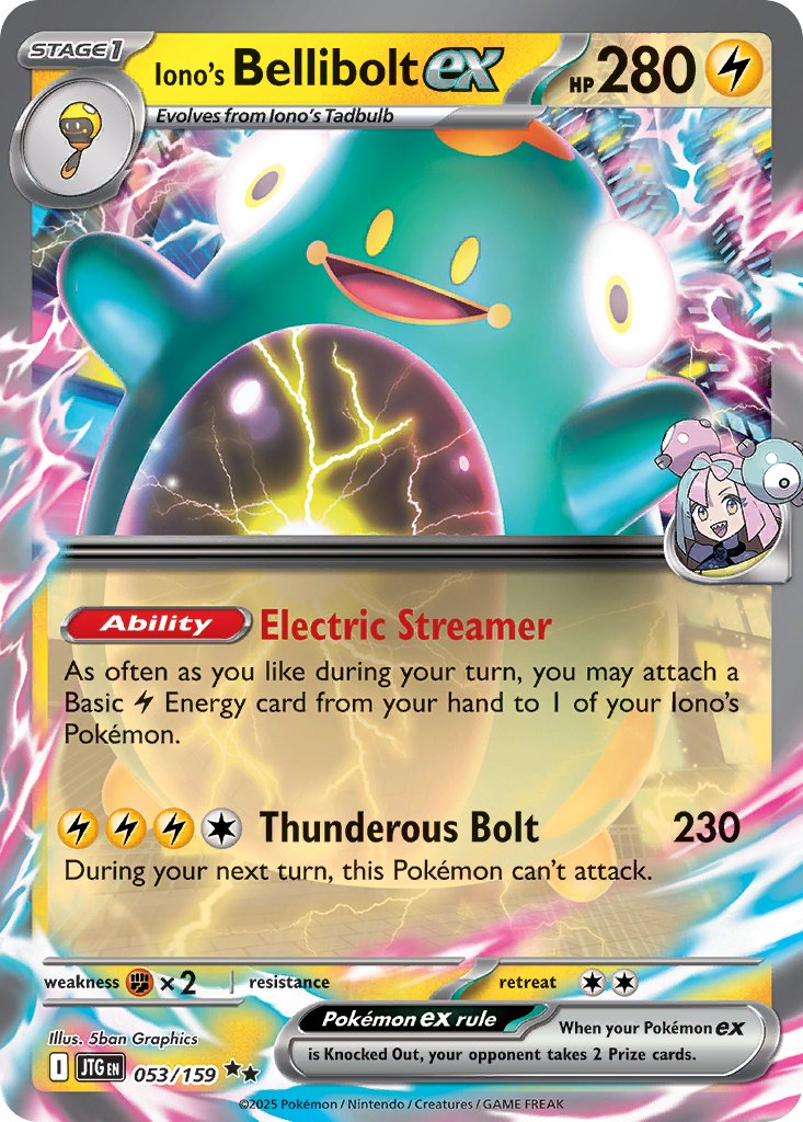 Iono's Bellibolt ex - Journey Together (Double Rare) [JTG-053]