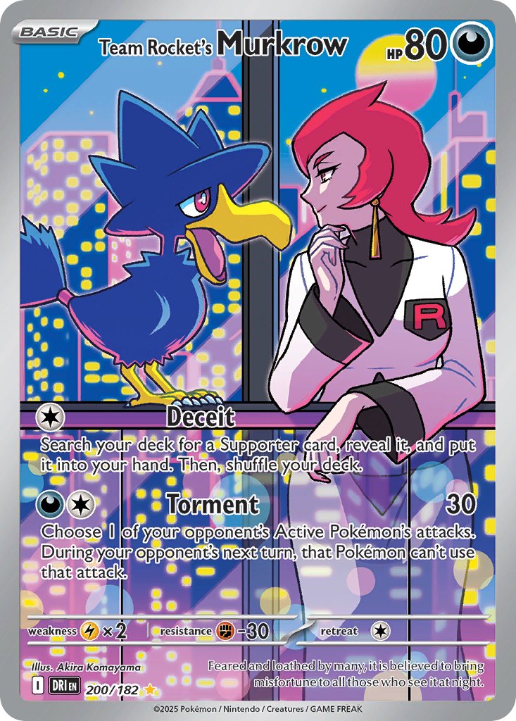 Team Rocket's Murkrow - Destined Rivals (Illustration Rare) [DRI-200]