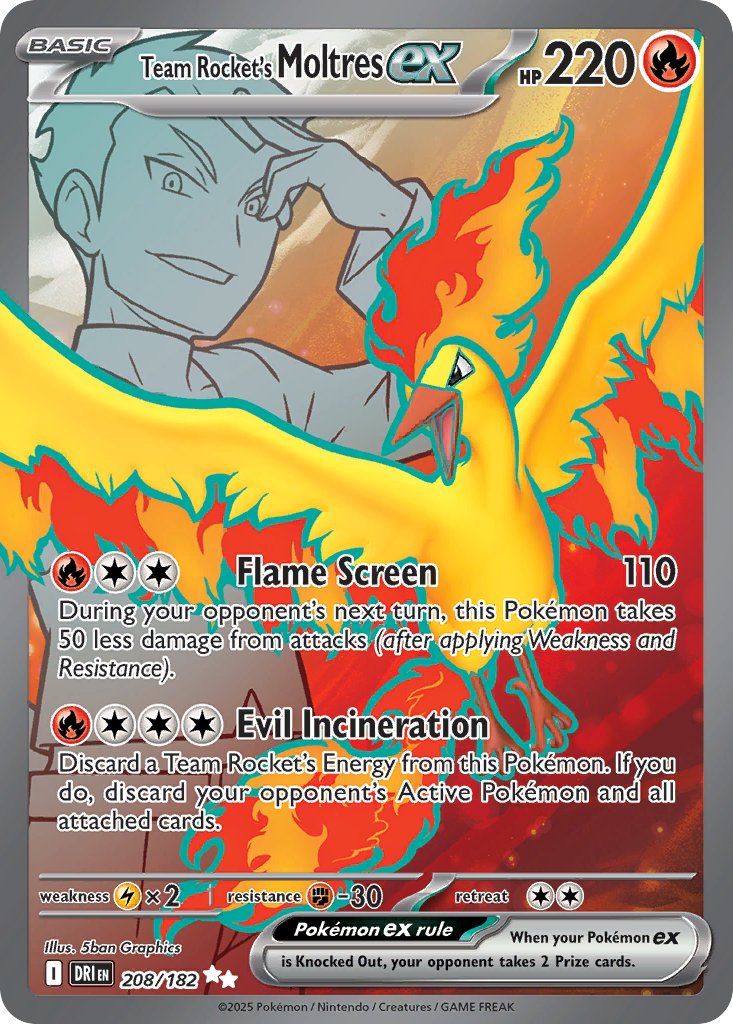 Team Rocket's Moltres ex - Destined Rivals (Ultra Rare) [DRI-208]