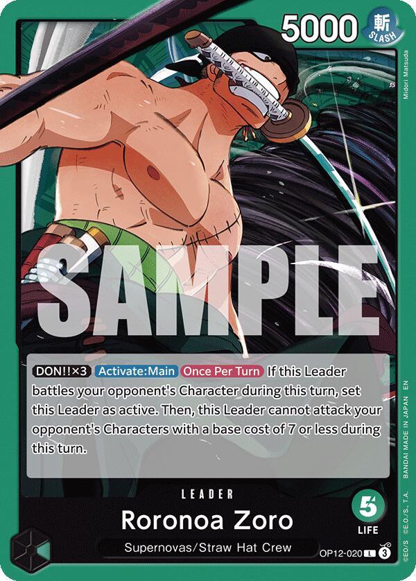 Roronoa Zoro (OP12-020) (V.1) - Legacy of the Master (Leader) [OP12-020]