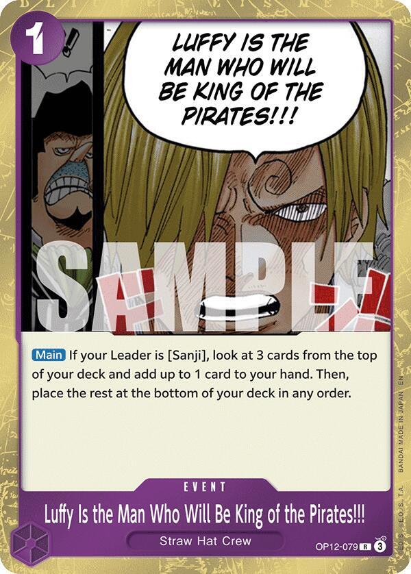 Luffy Is the Man Who Will Be King of the Pirates!!! (OP12-079) - Legacy of the Master (Rare) [OP12-079]