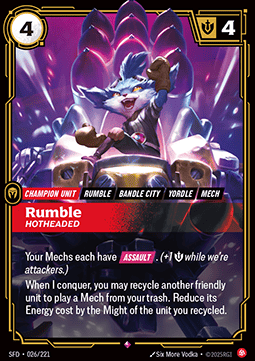 Rumble, Hotheaded (V.1 - Rare)