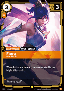 Fiora, Peerless (V.2 - Showcase)
