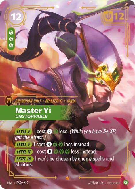 Master Yi, Unstoppable (V.1 - Epic) - Unleashed (Epic) [UNL-059]