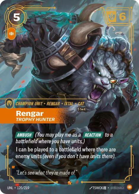 Rengar, Trophy Hunter (V.1 - Epic) - Unleashed (Epic) [UNL-120]