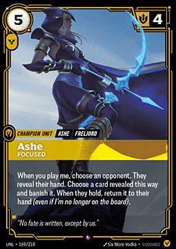 Ashe, Focused