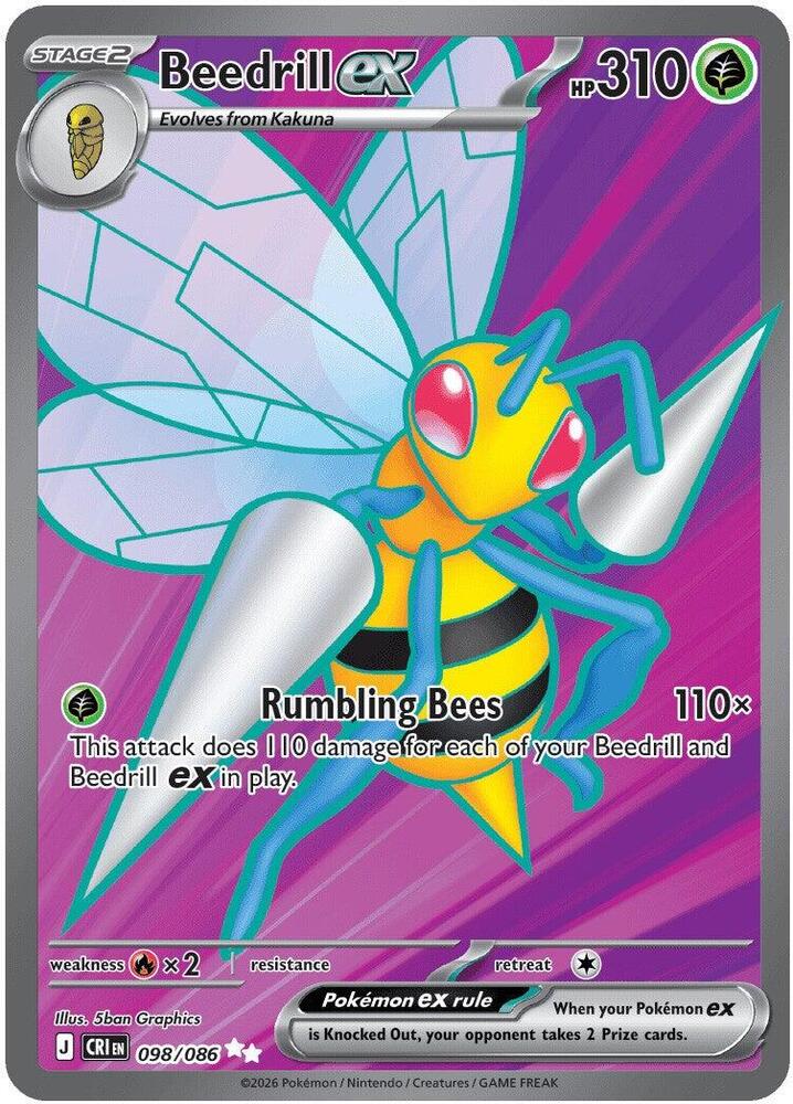 Beedrill ex - Chaos Rising (Ultra Rare) [CRI-098]