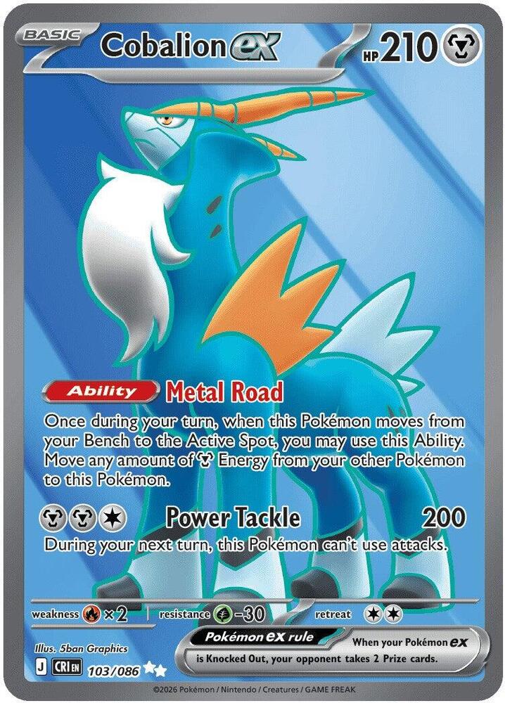 Cobalion ex - Chaos Rising (Ultra Rare) [CRI-103]