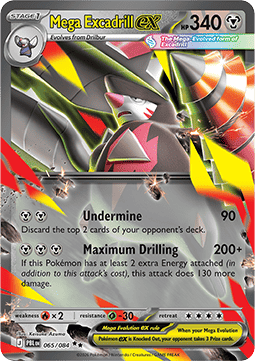 Mega Excadrill ex - Pitch Black (Double Rare) [PBL-065]