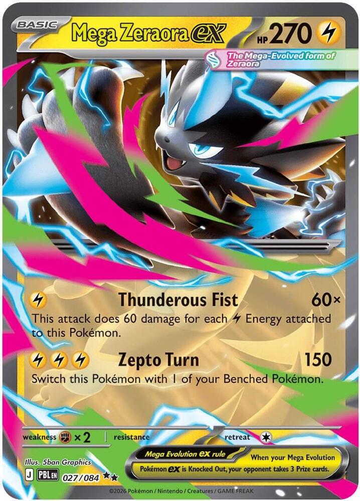 Mega Zeraora ex - Pitch Black (Double Rare) [PBL-027]