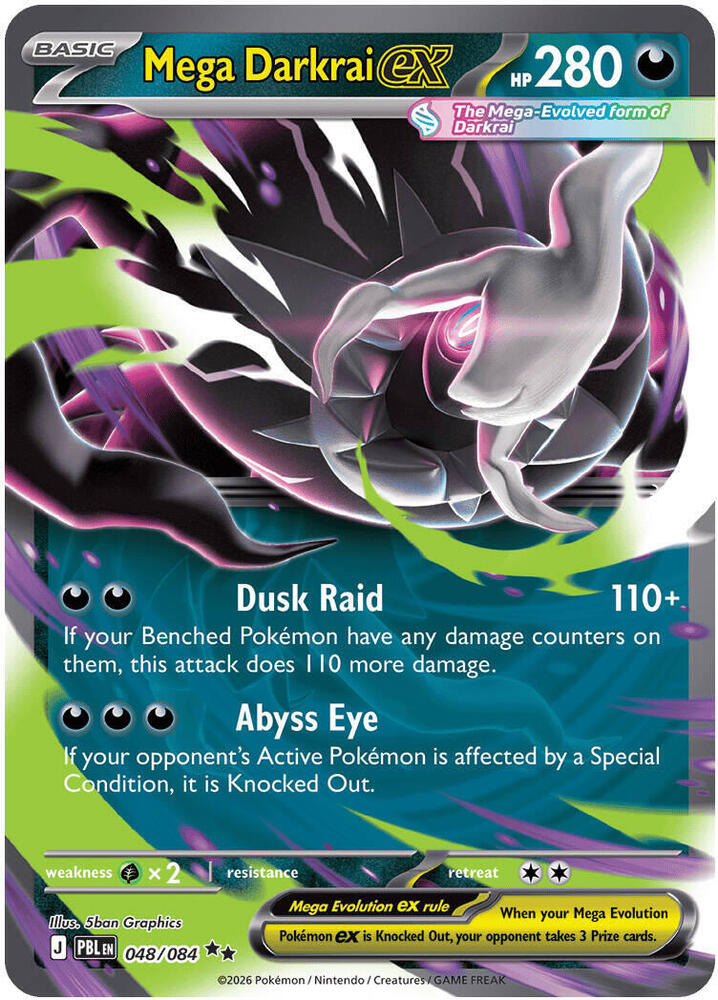 Mega Darkrai ex - Pitch Black (Double Rare) [PBL-048]