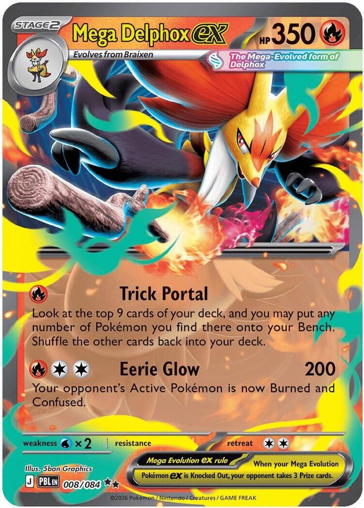 Mega Delphox ex - Pitch Black (Double Rare) [PBL-008]