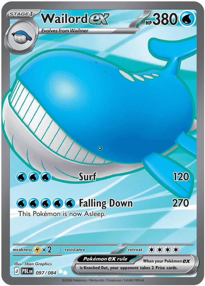 Wailord ex - Pitch Black (Ultra Rare) [PBL-097]