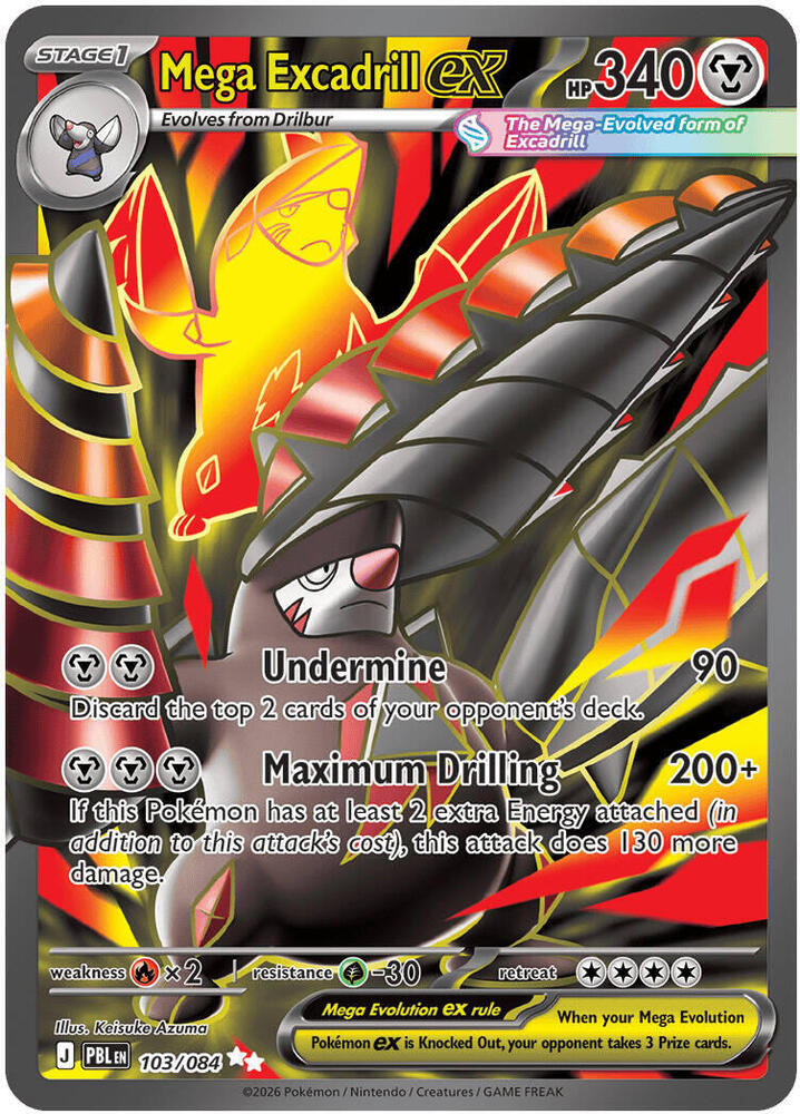Mega Excadrill ex - Pitch Black (Ultra Rare) [PBL-103]