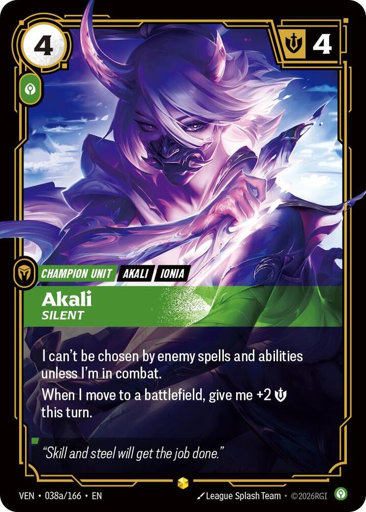 Akali, Silent (V.2 - Showcase) - Vendetta (Showcase) [VEN-038a]