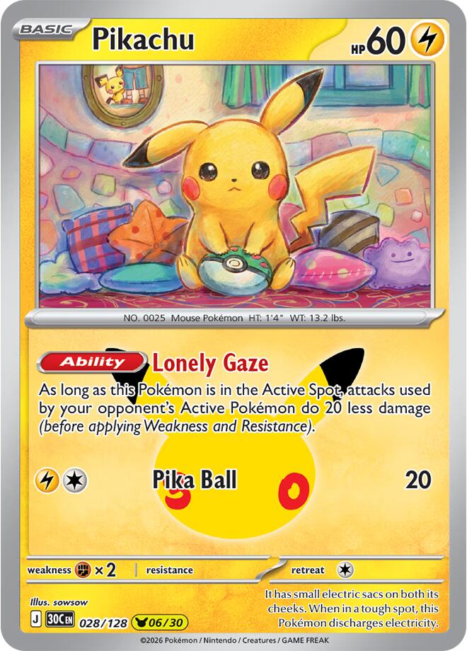 Pikachu - 30th Celebration (Pikachu Rare) [30C-028]