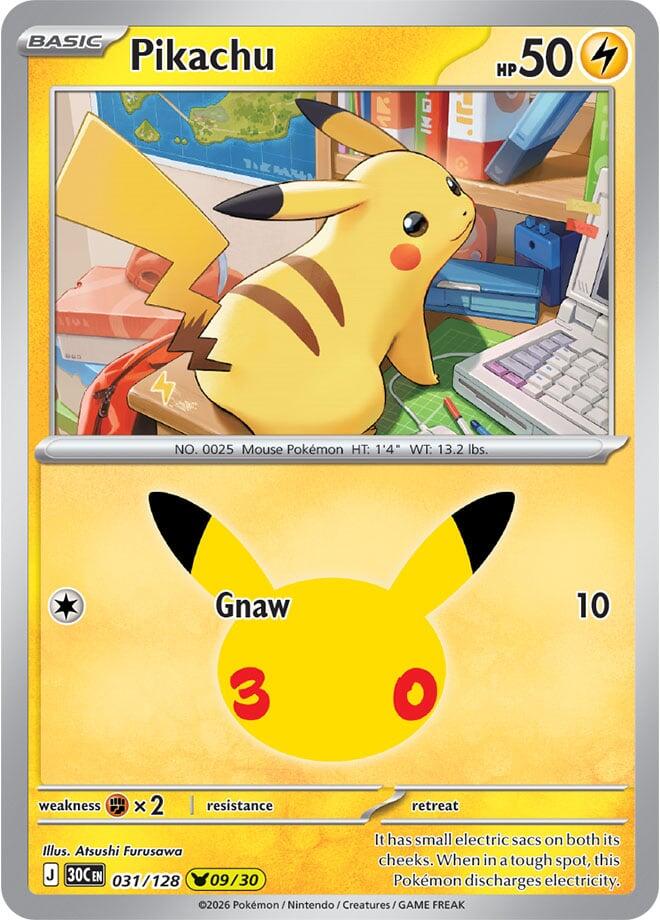Pikachu - 30th Celebration (Pikachu Rare) [30C-031]