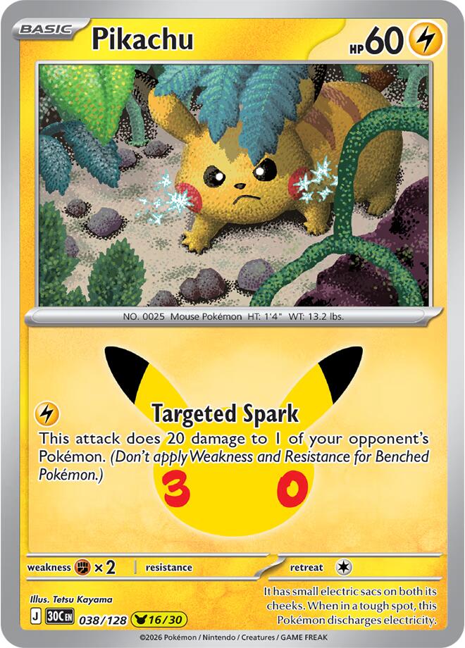 Pikachu - 30th Celebration (Pikachu Rare) [30C-038]