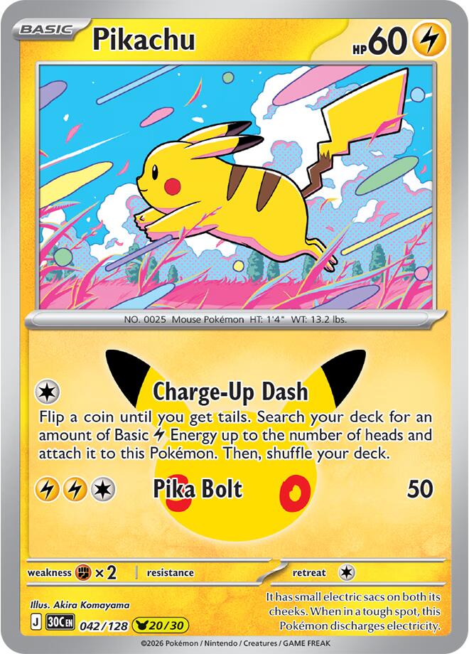 Pikachu - 30th Celebration (Pikachu Rare) [30C-042]
