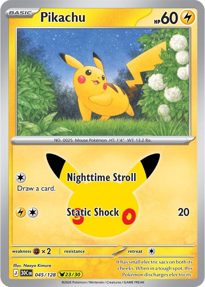 Pikachu - 30th Celebration (Pikachu Rare) [30C-045]