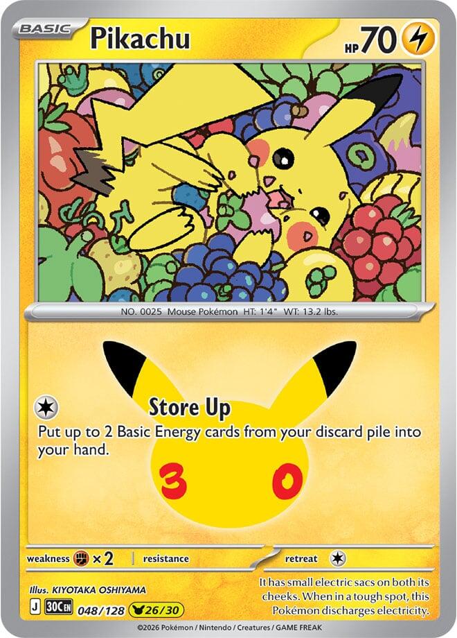 Pikachu - 30th Celebration (Pikachu Rare) [30C-048]