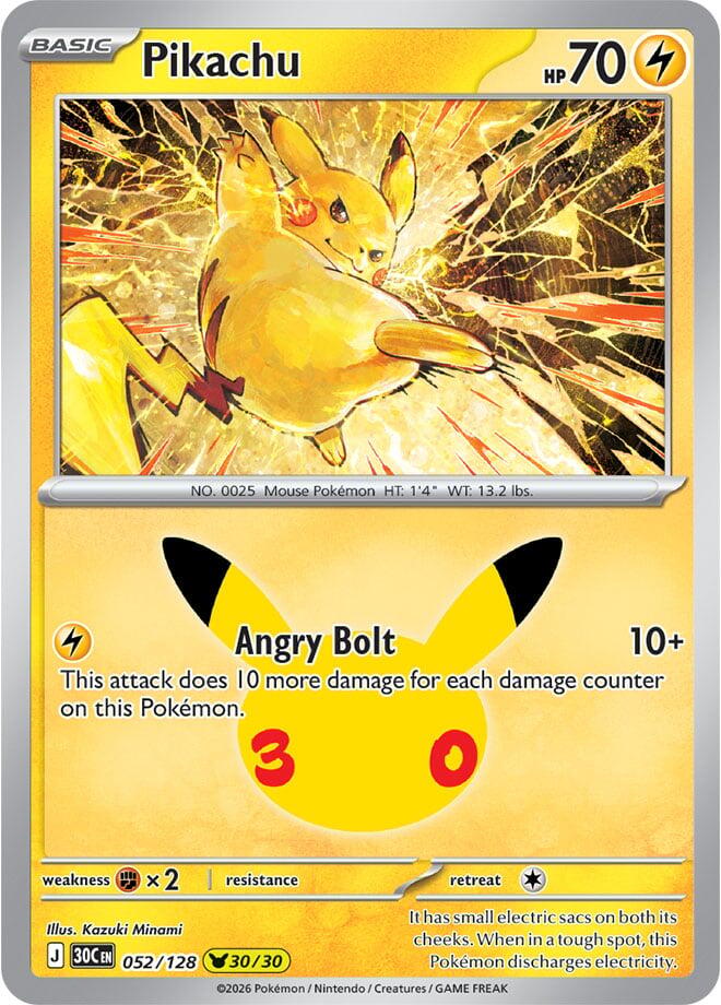Pikachu - 30th Celebration (Pikachu Rare) [30C-052]