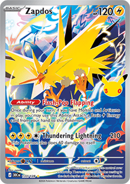 Zapdos - 30th Celebration (Illustration Rare) [30C-133]