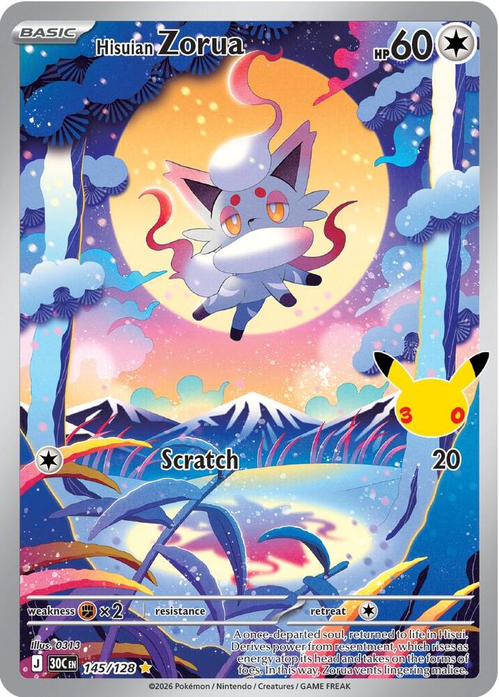 Hisuian Zorua - 30th Celebration (Illustration Rare) [30C-145]