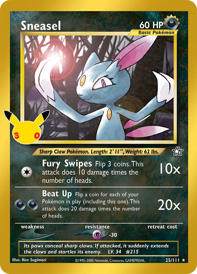 Sneasel - 30th Celebration (Rare) [30C-NG 25]
