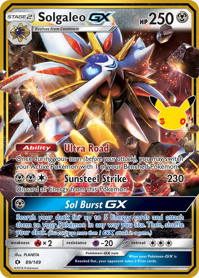 Solgaleo GX - 30th Celebration (Ultra Rare) [30C-SUM 89]