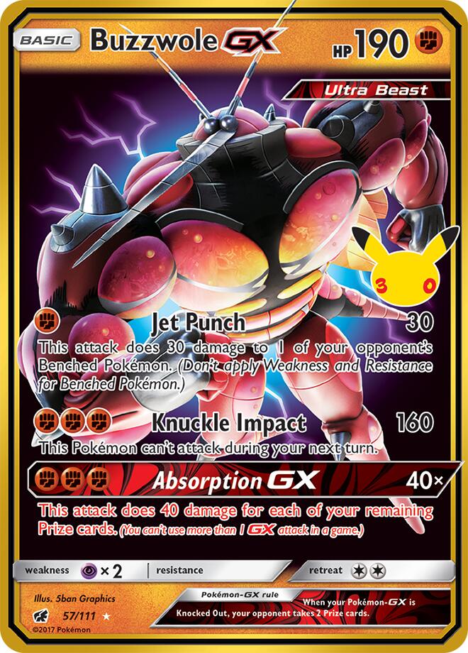 Buzzwole GX - 30th Celebration (Ultra Rare) [30C-CIN 57]